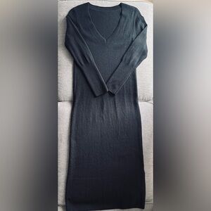 Black Knit Dress - Cashmere and Wool